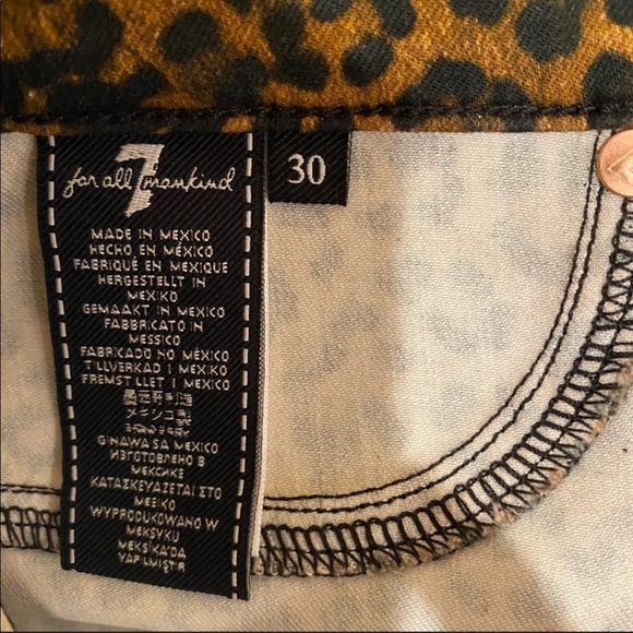 NEW 7FAM Leopard Print Ankle Length Jeans 30 - Picture 13 of 15